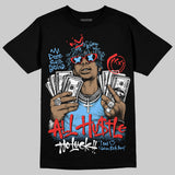 University Blue 'All Hustle No Luck' DopeSkill Graphic T-Shirt