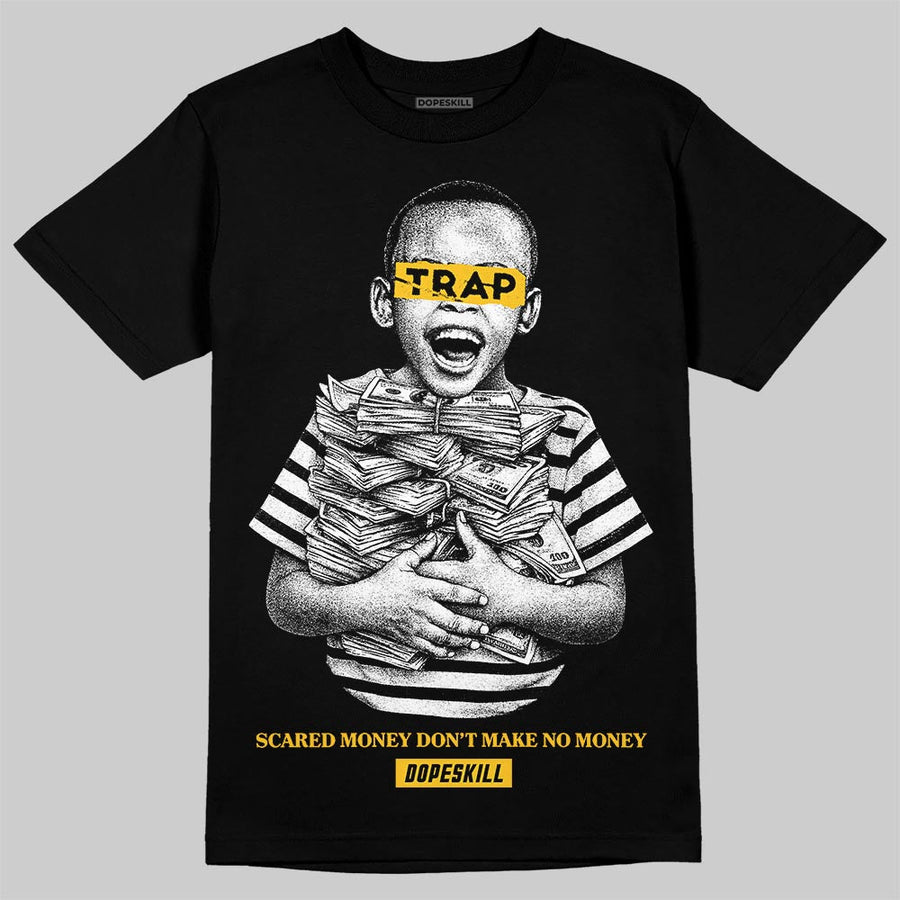 Yellow 'Scared Money Don't Make No Money' DopeSkill Graphic T-Shirt
