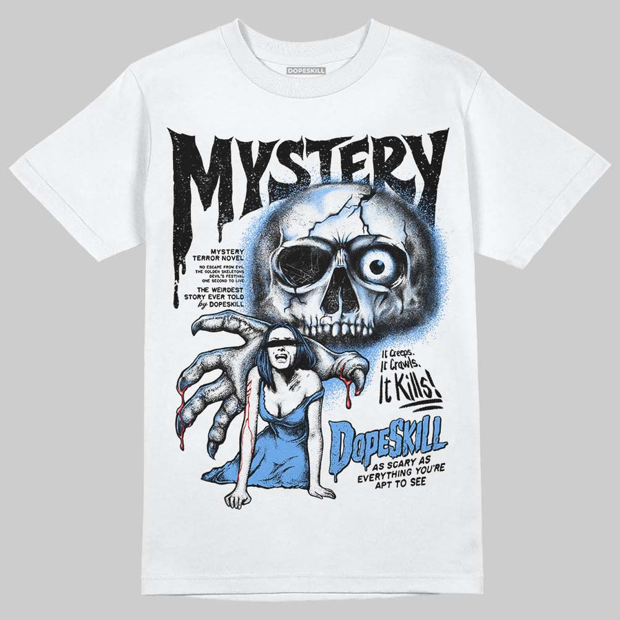 Black University Blue 5s DopeSkill T-Shirt Mystery Ghostly Grasp Graphic