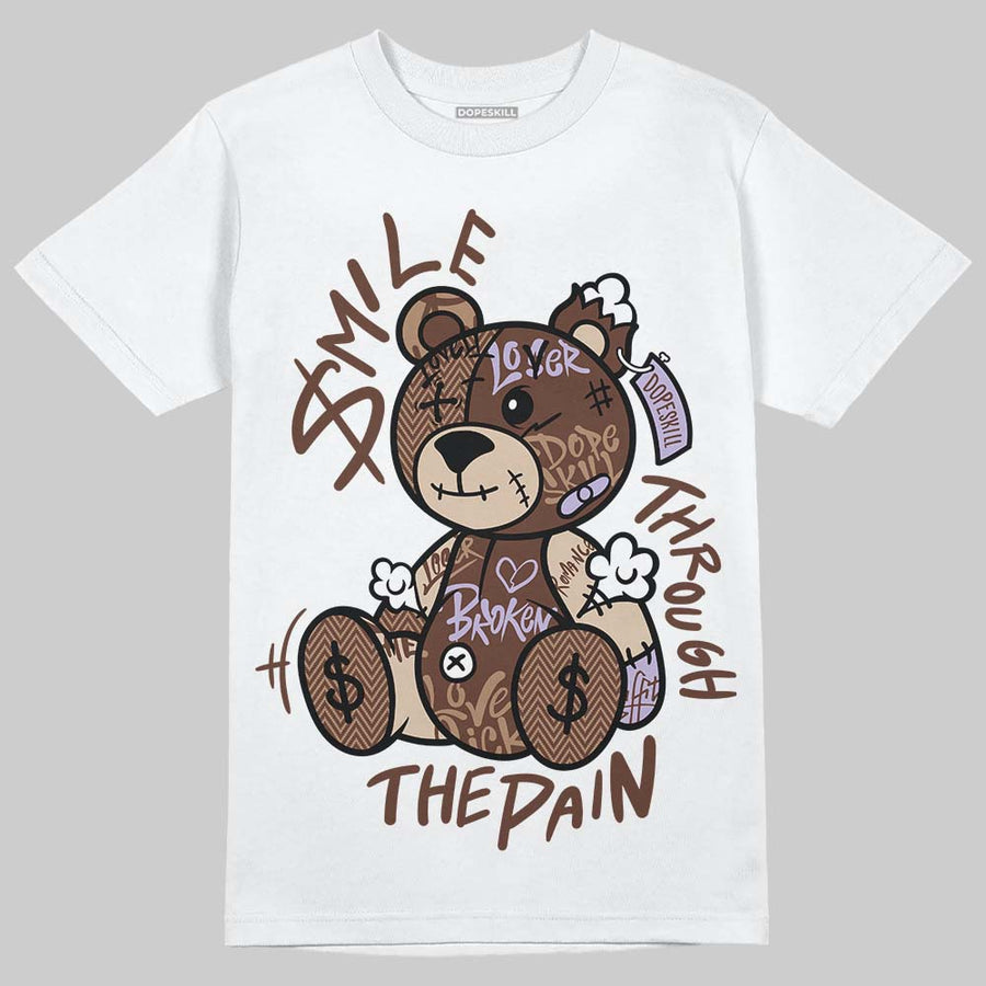 Harris Tweed x Sesame/Violet Mist Dunk DopeSkill T-Shirt Smile Through The Pain Graphic