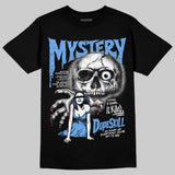 Black University Blue 5s DopeSkill T-Shirt Mystery Ghostly Grasp Graphic