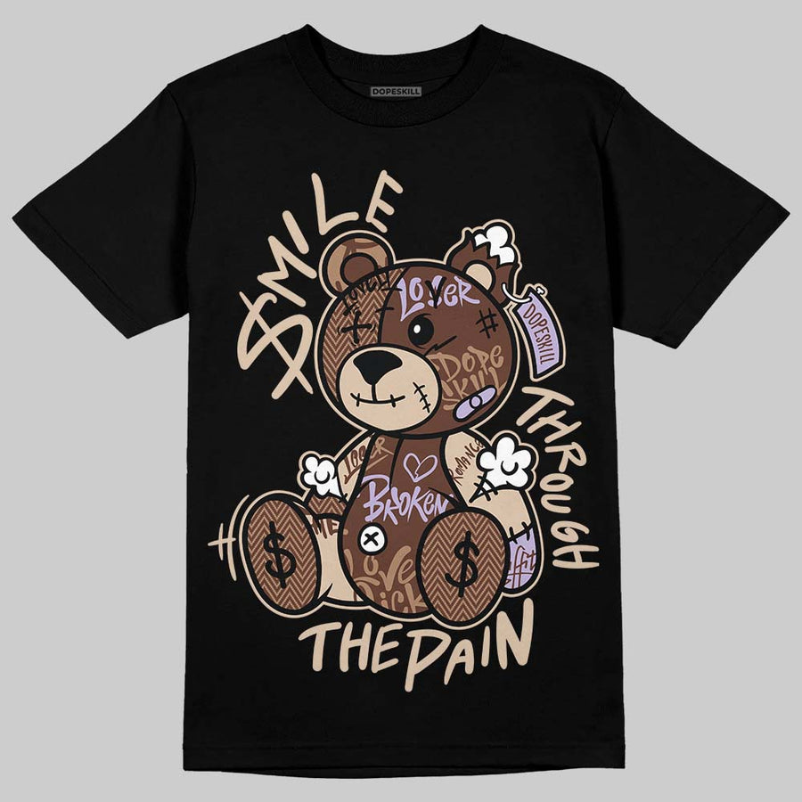 Harris Tweed x Sesame/Violet Mist Dunk DopeSkill T-Shirt Smile Through The Pain Graphic