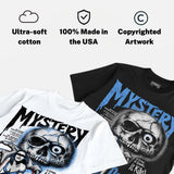 Black University Blue 5s DopeSkill T-Shirt Mystery Ghostly Grasp Graphic