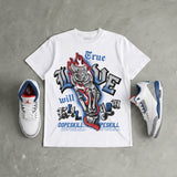 “True Blue” 3s DopeSkill T-Shirt True Love Will Kill You Graphic