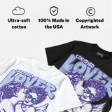 Grape 5s DopeSkill Oversize Print T-Shirt Real Ones Choose Loyalty Graphic