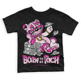 Triple Pink Dunk DopeSkill Toddler Kids T-shirt Born To Be Rich Graphic