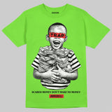 Neon Green 'Scared Money Don't Make No Money' DopeSkill Graphic T-Shirt