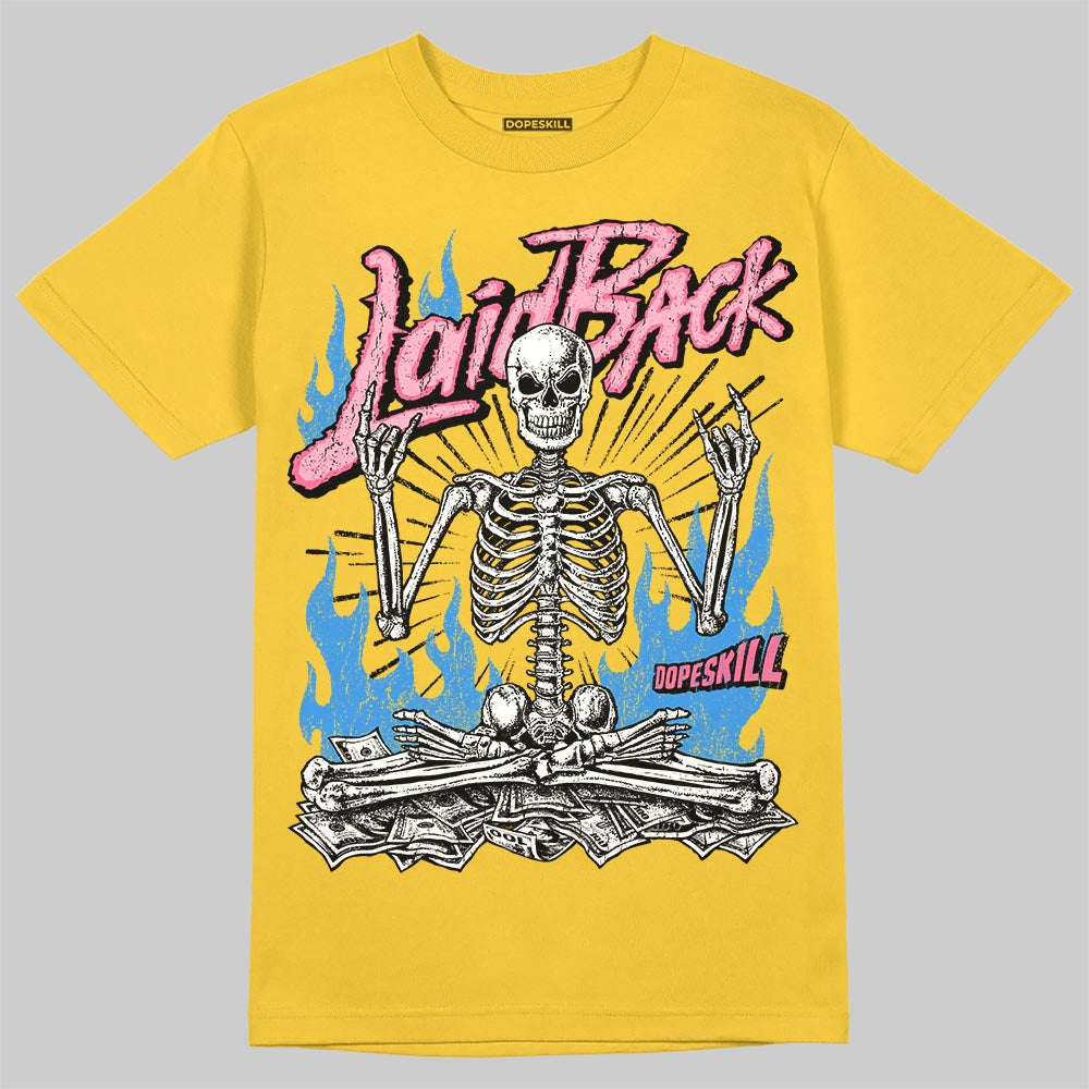 Yellow 'Laid Back' DopeSkill Graphic T-Shirt