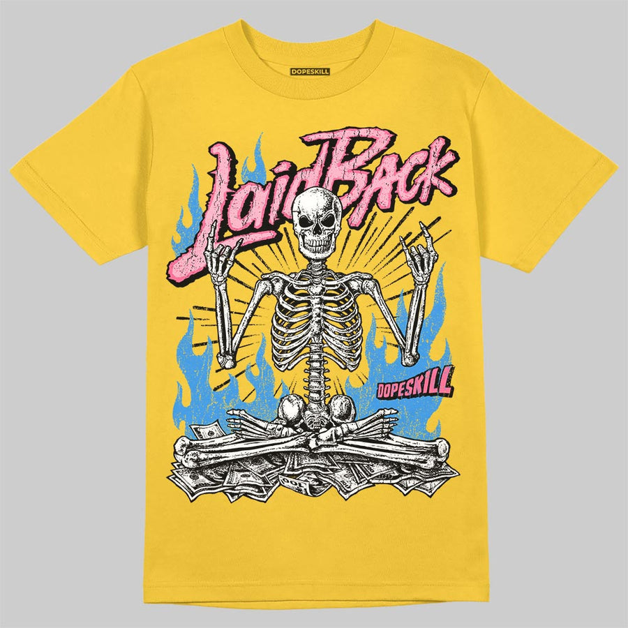 Yellow 'Laid Back' DopeSkill Graphic T-Shirt