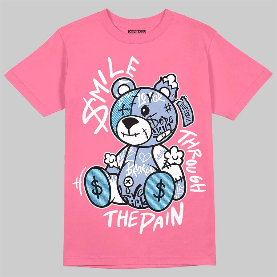 Cobalt Bliss 3s DopeSkill T-Shirt Smile Through The Pain Graphic