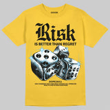 Yellow 'Risk Is Better Than Regret' DopeSkill Graphic T-Shirt