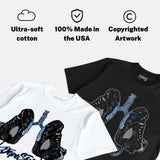 Black University Blue 5s DopeSkill T-Shirt Breathe Graphic