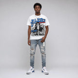 “True Blue” 3s DopeSkill Oversize Print T-Shirt No Money No Lust Graphic