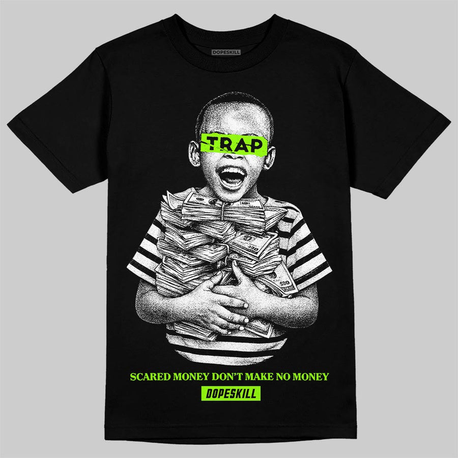 Neon Green 'Scared Money Don't Make No Money' DopeSkill Graphic T-Shirt