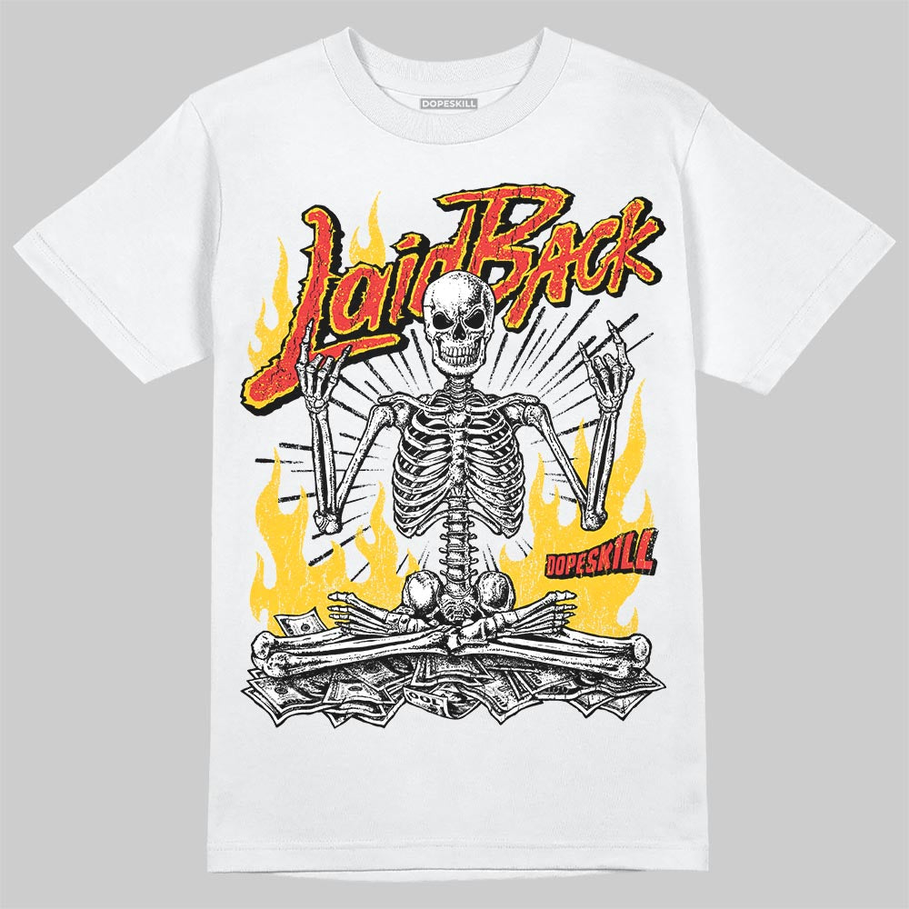 Yellow 'Laid Back' DopeSkill Graphic T-Shirt
