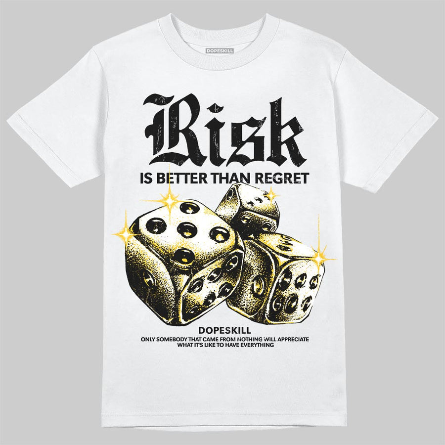 Yellow 'Risk Is Better Than Regret' DopeSkill Graphic T-Shirt