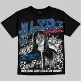 “True Blue” 3s DopeSkill Oversize Print T-Shirt No Money No Lust Graphic
