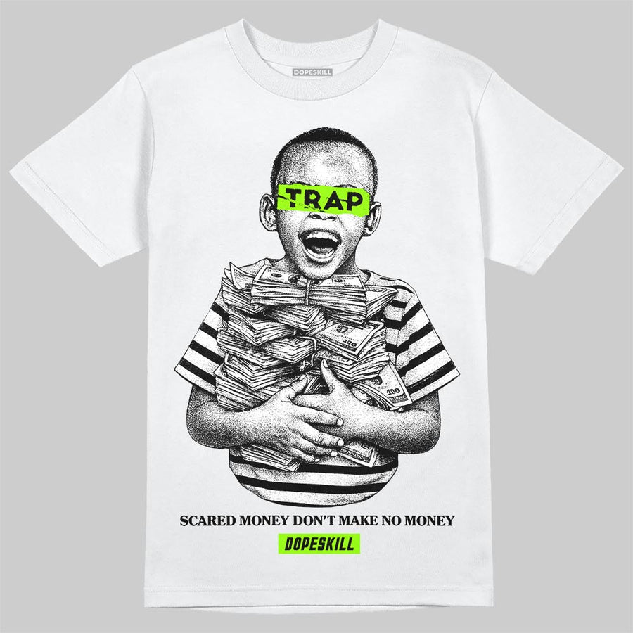 Neon Green 'Scared Money Don't Make No Money' DopeSkill Graphic T-Shirt