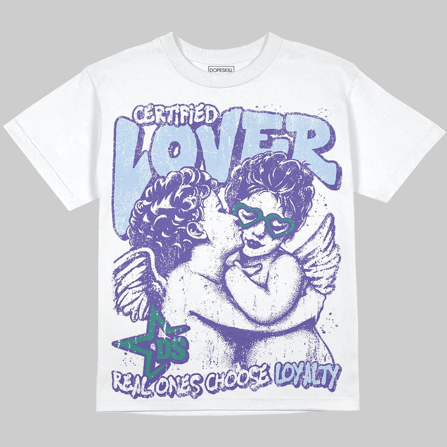 Grape 5s DopeSkill Oversize Print T-Shirt Real Ones Choose Loyalty Graphic