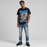 Black University Blue 5s DopeSkill T-Shirt Pocket Change Graphic