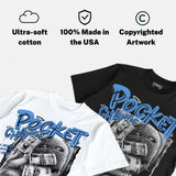 Black University Blue 5s DopeSkill T-Shirt Pocket Change Graphic