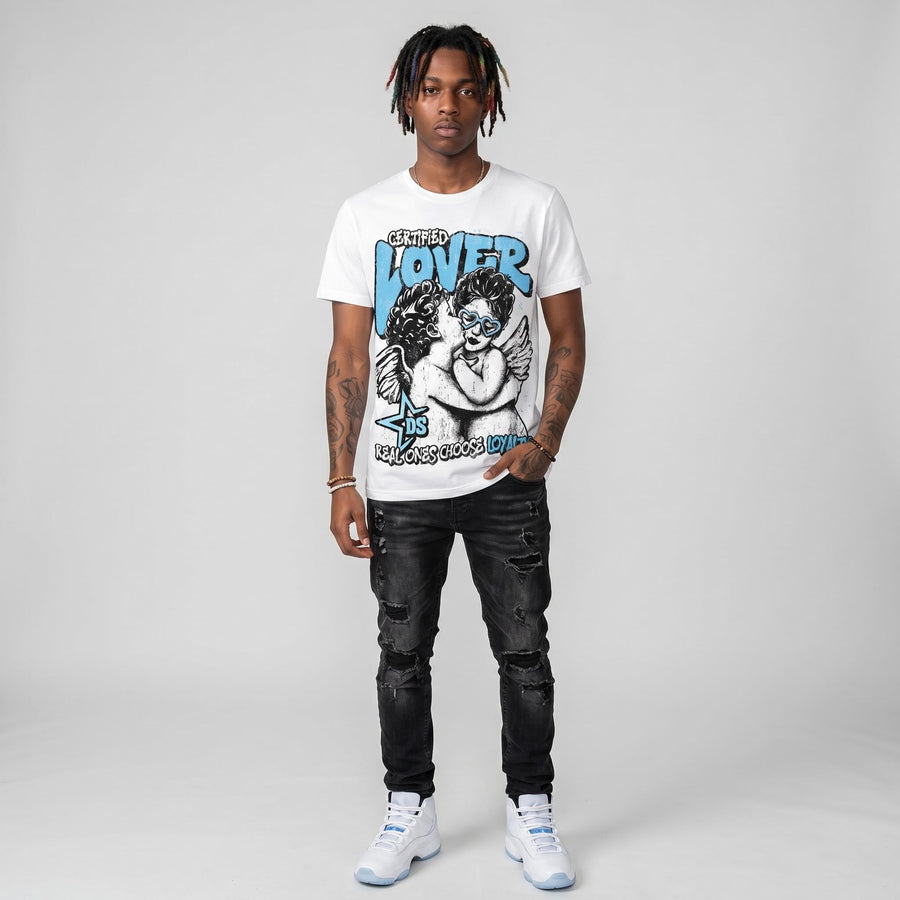 Legend Blue 11s DopeSkill Oversize Print T-Shirt Real Ones Choose Loyalty Graphic