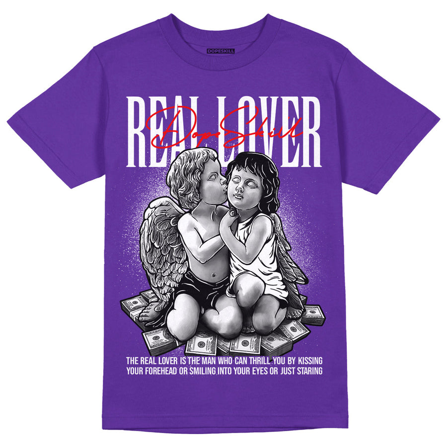 PURPLE Collection DopeSkill Purple T-shirt Real Lover Graphic