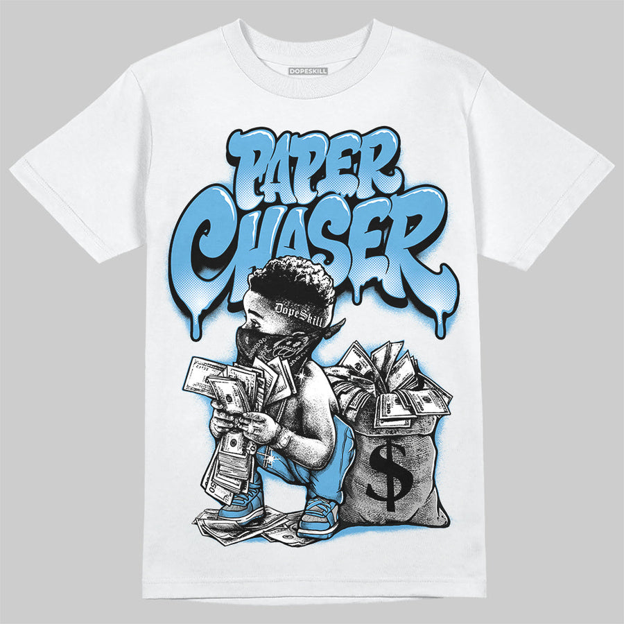 University Blue 14s DopeSkill T-Shirt Paper Chaser Boy Graphic