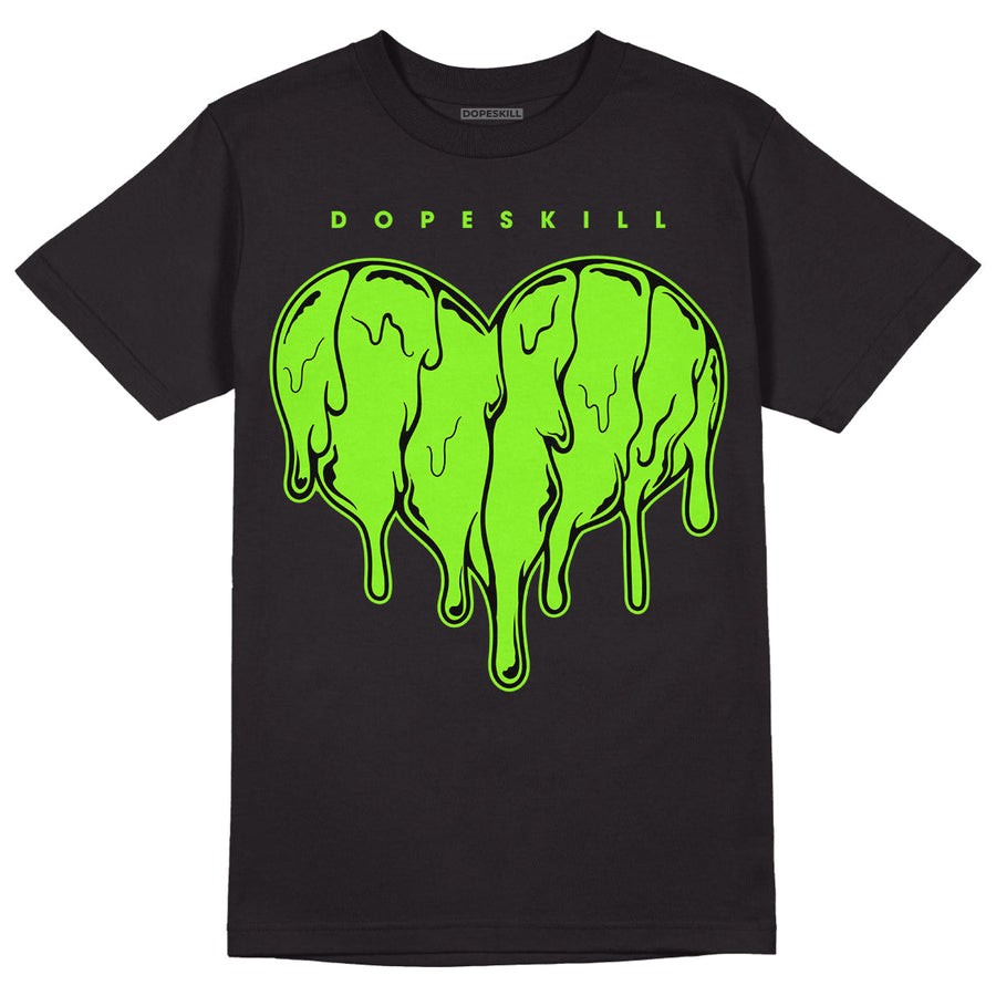 Neon Green Collection DopeSkill T-Shirt Slime Drip Heart Graphic