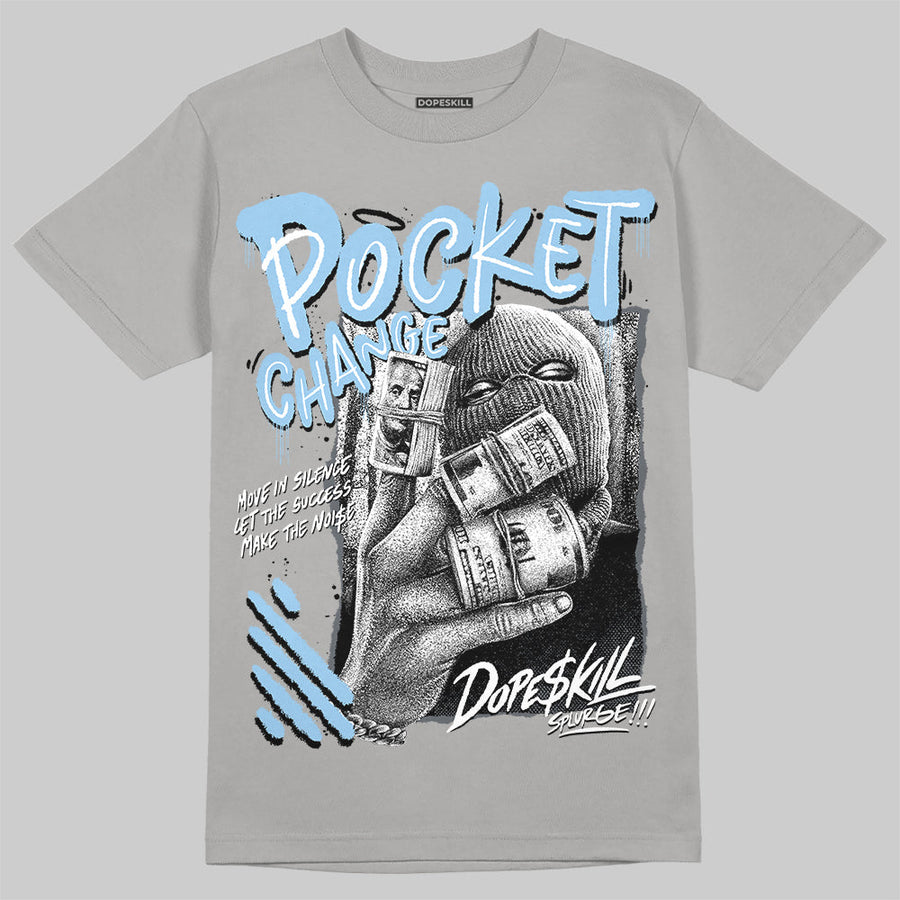 Wolf Grey 5s DopeSkill T-Shirt Pocket Change Graphic