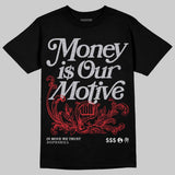 White Cement 4s DopeSkill T-Shirt Money Is Our Motive Typo Graphic