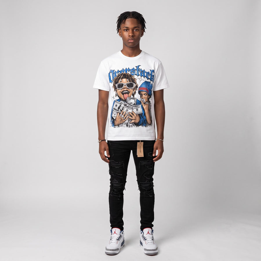 “True Blue” 3s DopeSkill Oversize Print T-Shirt Overstack Graphic