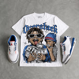 “True Blue” 3s DopeSkill Oversize Print T-Shirt Overstack Graphic
