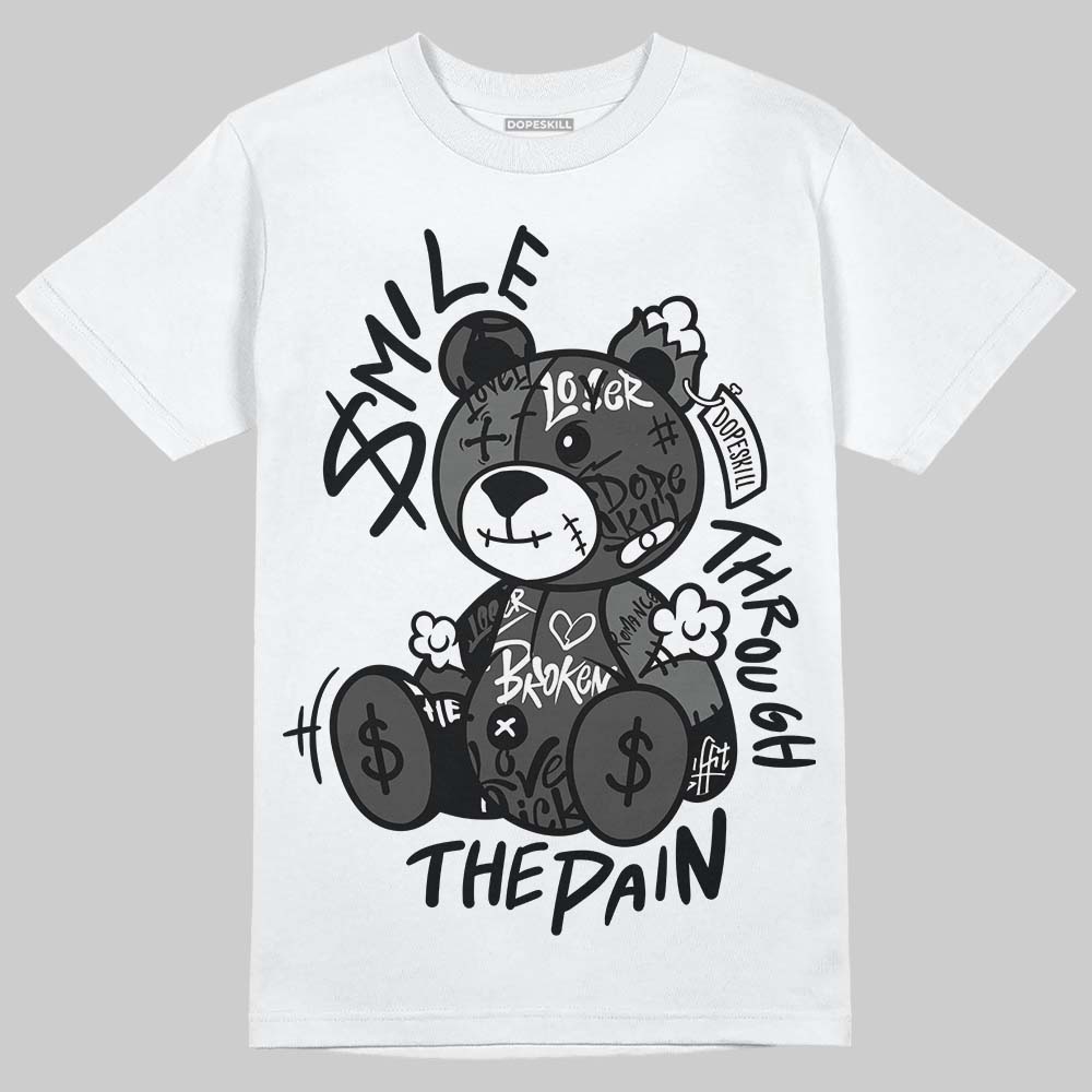 Black Cat 4s DopeSkill T-Shirt Smile Through The Pain Graphic