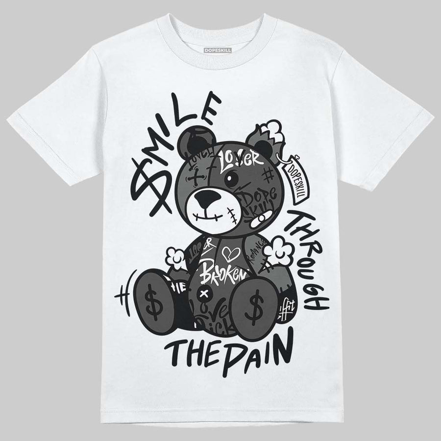 Black Cat 4s DopeSkill T-Shirt Smile Through The Pain Graphic