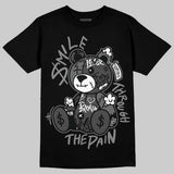 Black Cat 4s DopeSkill T-Shirt Smile Through The Pain Graphic