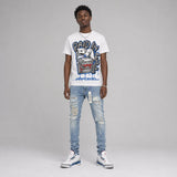 “True Blue” 3s DopeSkill T-Shirt Paid In Full Graphic