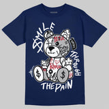 French Blue 12s DopeSkill T-Shirt Smile Through The Pain Graphic