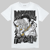 Black Cat 4s DopeSkill T-Shirt Sorry I've Been Trappin Graphic
