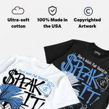Black University Blue 5s DopeSkill T-Shirt Speak It Graphic