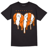 Orange Black White DopeSkill T-Shirt Slime Drip Heart Graphic