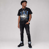 Black University Blue 5s DopeSkill T-Shirt Trust No One Graphic