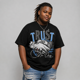 Black University Blue 5s DopeSkill T-Shirt Trust No One Graphic