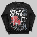 Black Metallic Reimagined 5s DopeSkill Long Sleeve T-Shirt Speak It Graphic