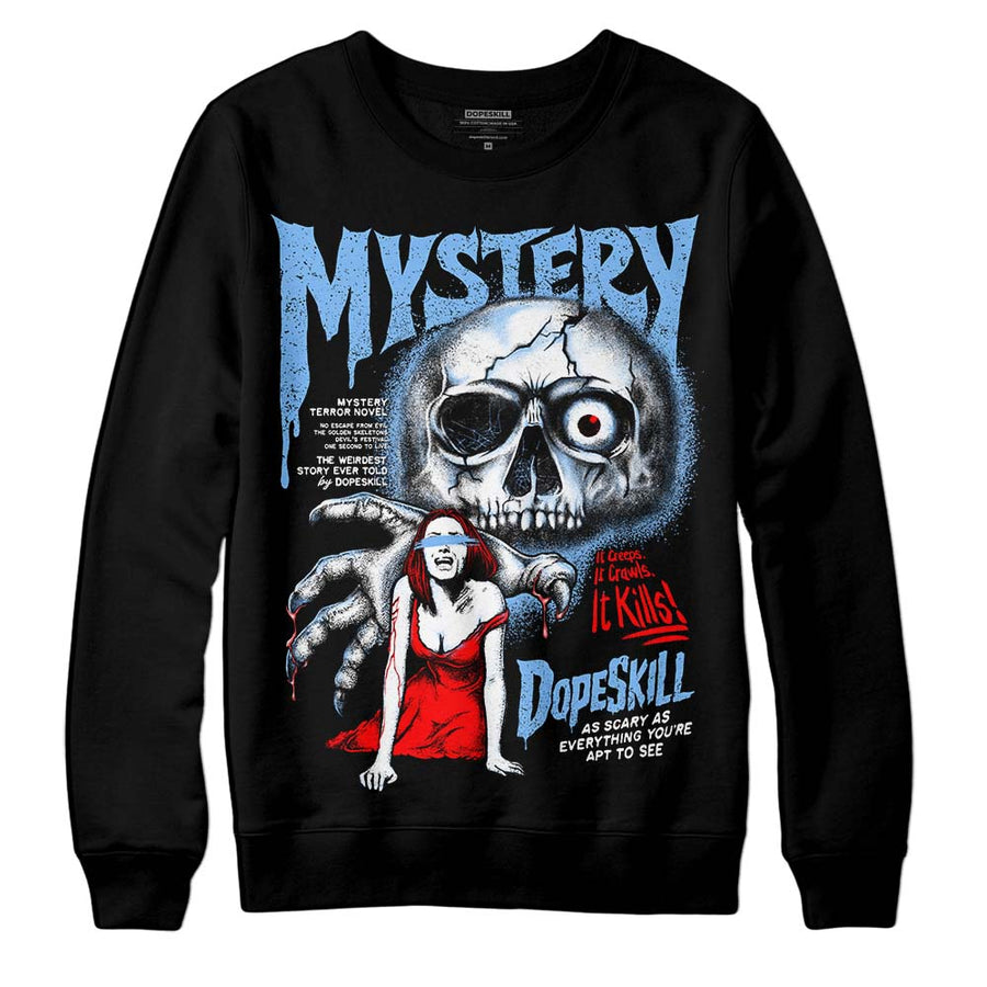 Powder Blue 9s DopeSkill Sweatshirt Mystery Ghostly Grasp Graphic