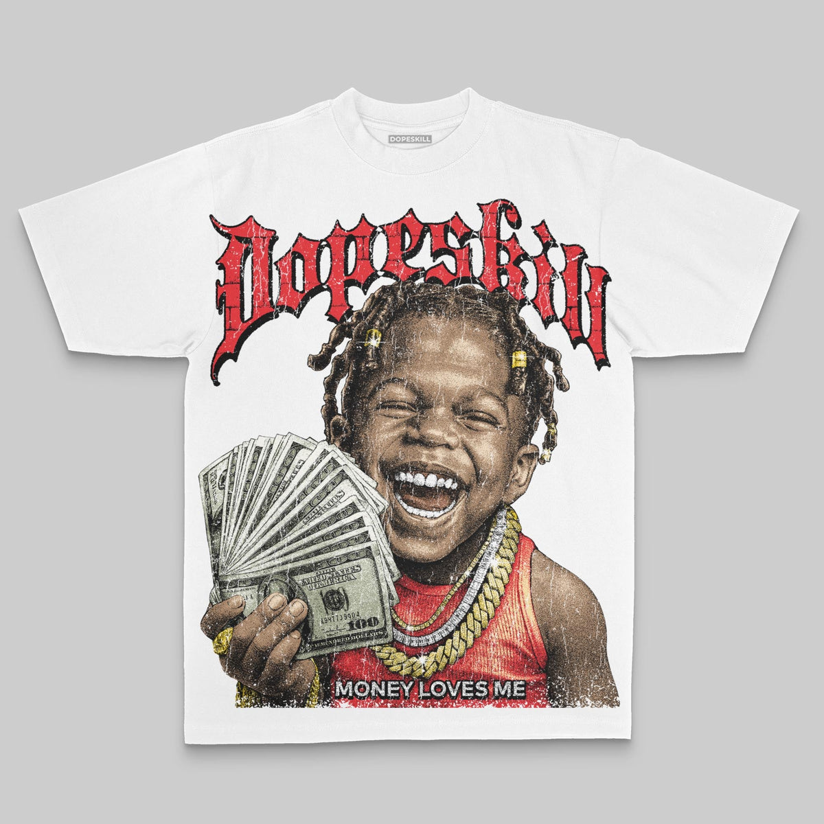 Money Loves Me Oversize Print DopeSkill T-shirt
