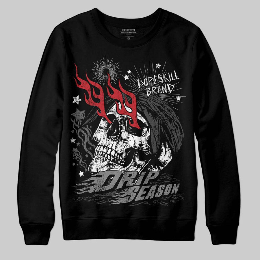 Black Cat 4s DopeSkill Sweatshirt Drip Season Graphic
