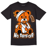 Orange Black White DopeSkill T-Shirt Hurt Bear Graphic