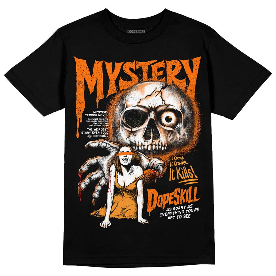 Orange Black White DopeSkill T-Shirt Mystery Ghostly Grasp Graphic