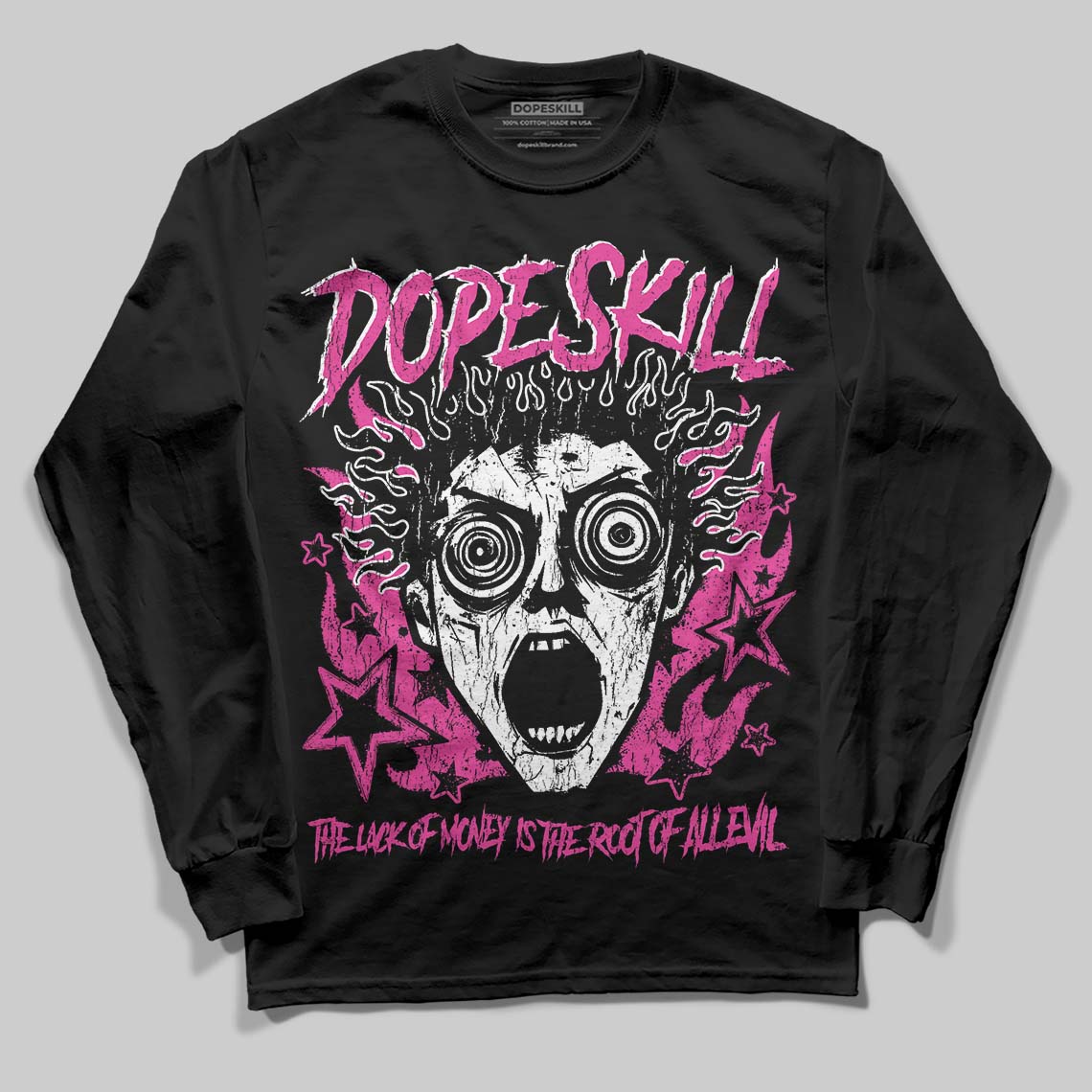 Pink Collection DopeSkill Long Sleeve T-Shirt Root of Evil Graphic